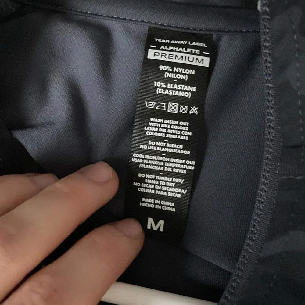 Alphalete Elite Pro Full‎ Zip Jacket Navy Blue Camo Mdnz Size Medium